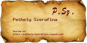 Pethely Szerafina névjegykártya